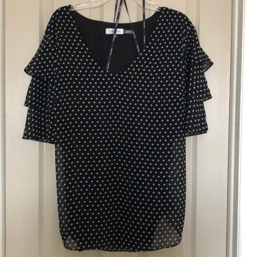 Calvin Klein polka dot top